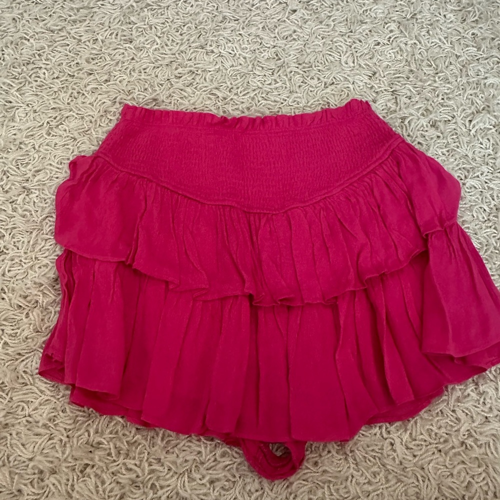 Pink Ruffled Women's Skort - Picture 2 of 3